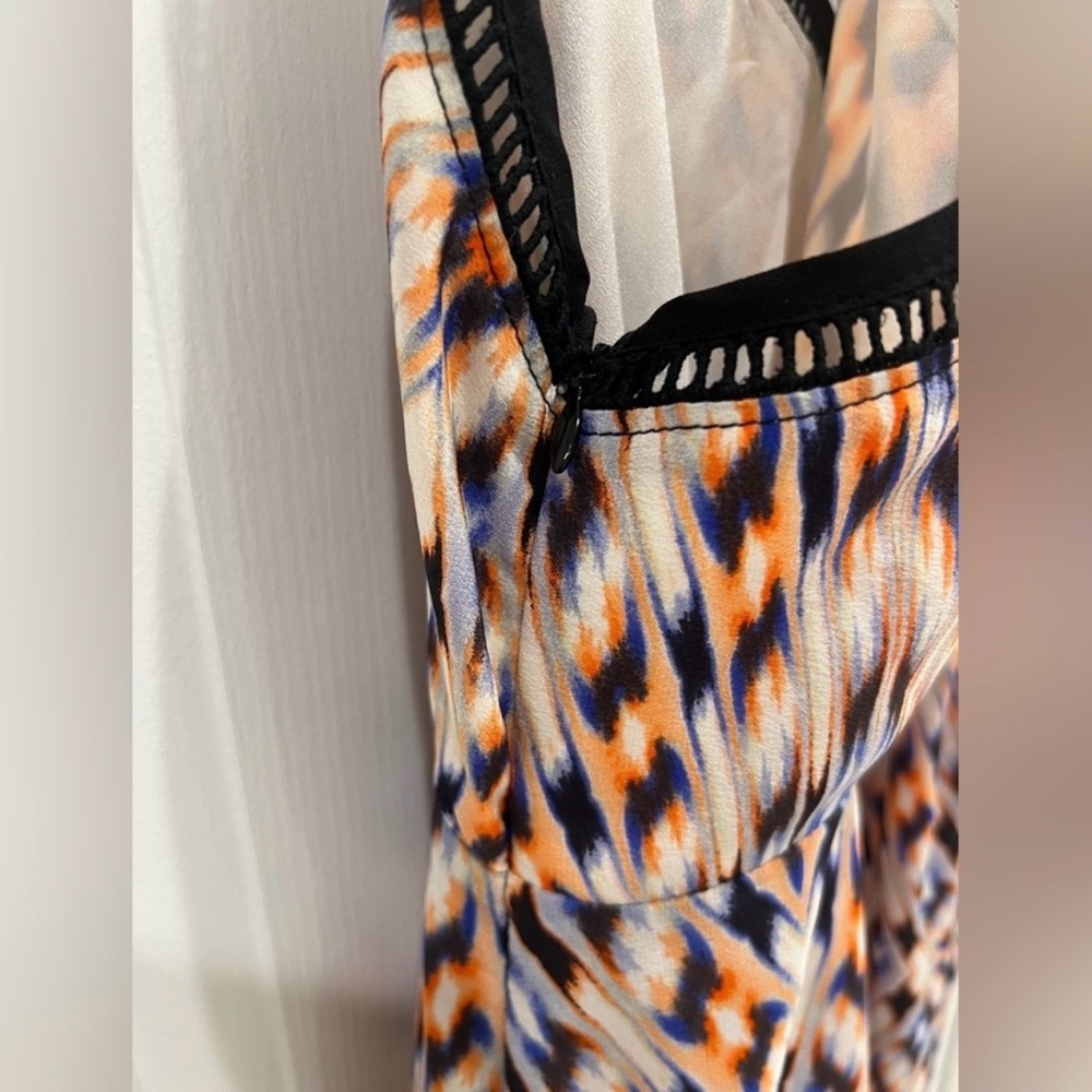 Greylin Priscilla Silk Maxi Geometric Print Dress Size M - Picture 6 of 6